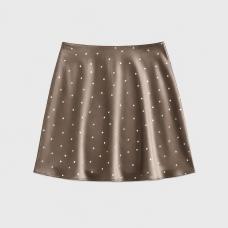 Women's Elegant Brown Sequin Mini Skirt – Sparkle Party Style