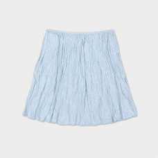 Women's Textured Light Blue Mini Skirt – Soft Everyday Style